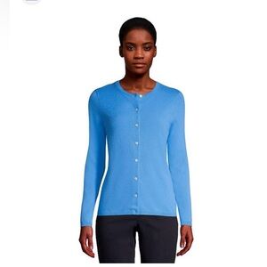 Lands' End Classic Blue Supima Cotton  Sweater……740